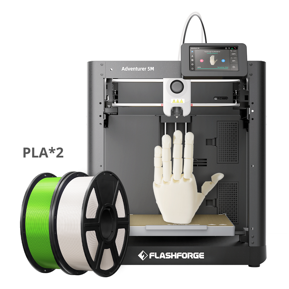 Flashforge Adventurer 5M 4,3" Touchscreen FFF 3D-Drucker Schwarz