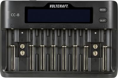 VOLTCRAFT CC-8 Rundzellen-Ladegerät LiIon, LiFePO, NiMH, NiCd A, Mignon (AA), Micro (AAA), Mini (AAAA), Baby (C), Sub-C, 9 V Block, 10340, 14500, 16340, 17500 (VC-10882815)