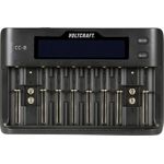 VOLTCRAFT CC-8 Rundzellen-Ladegerät LiIon, LiFePO, NiMH, NiCd A, Mignon (AA), Micro (AAA), Mini (AAAA), Baby (C), Sub-C, 9 V Block, 10340, 14500, 16340, 17500 (VC-10882815)