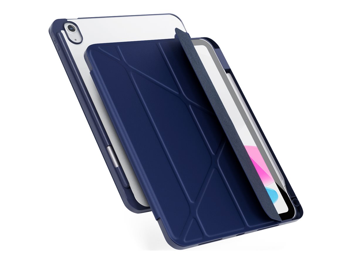 Epico Hero Flip-Hülle 10,9" Blau, Transparent (Rückseite)