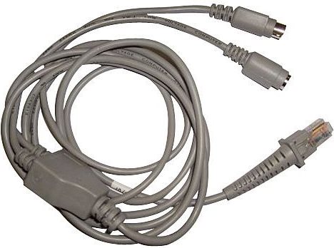 Datalogic PS/2-Kabel PS/2-Anschlusskabel, glatt, grau, 2m, passend für alle Handscanner (90G001010)