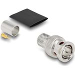 Delock BNC Stecker zum Crimpen RG-11mit passendem Schrumpfschlauch (91773)