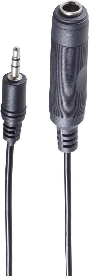 shiverpeaks BASIC-S Audiokabel, 3,5 mm Klinkenstecker - 6,3 mm Klinkenkupplung, 0,2 m, Klinkenstecker: stereo (BS30701)