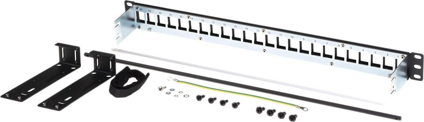 Belden KeyConnect Shielded Patchpanel 24 Port 1U schwarz AX106902