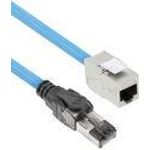 ACT Blue 60 meters S/FTP CAT6A B2ca PoE++ 100W solid prefab installation cable, RJ45 male ? female (FB0160)