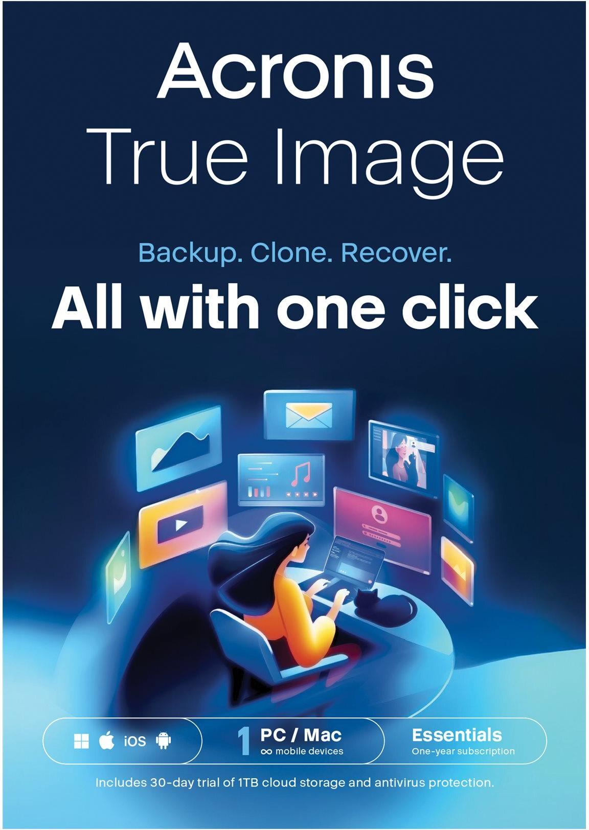 Acronis Cyber Protect Home Office Essential 1 PC 1 Jahr Abonnement