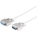 15 Pol Sub-D Kabel, vergossen, Länge: 2,0m, Stecker-Kupplung 15 Pol Sub-D Stecker - 15 Pol Sub-D Kupplung (11003010)