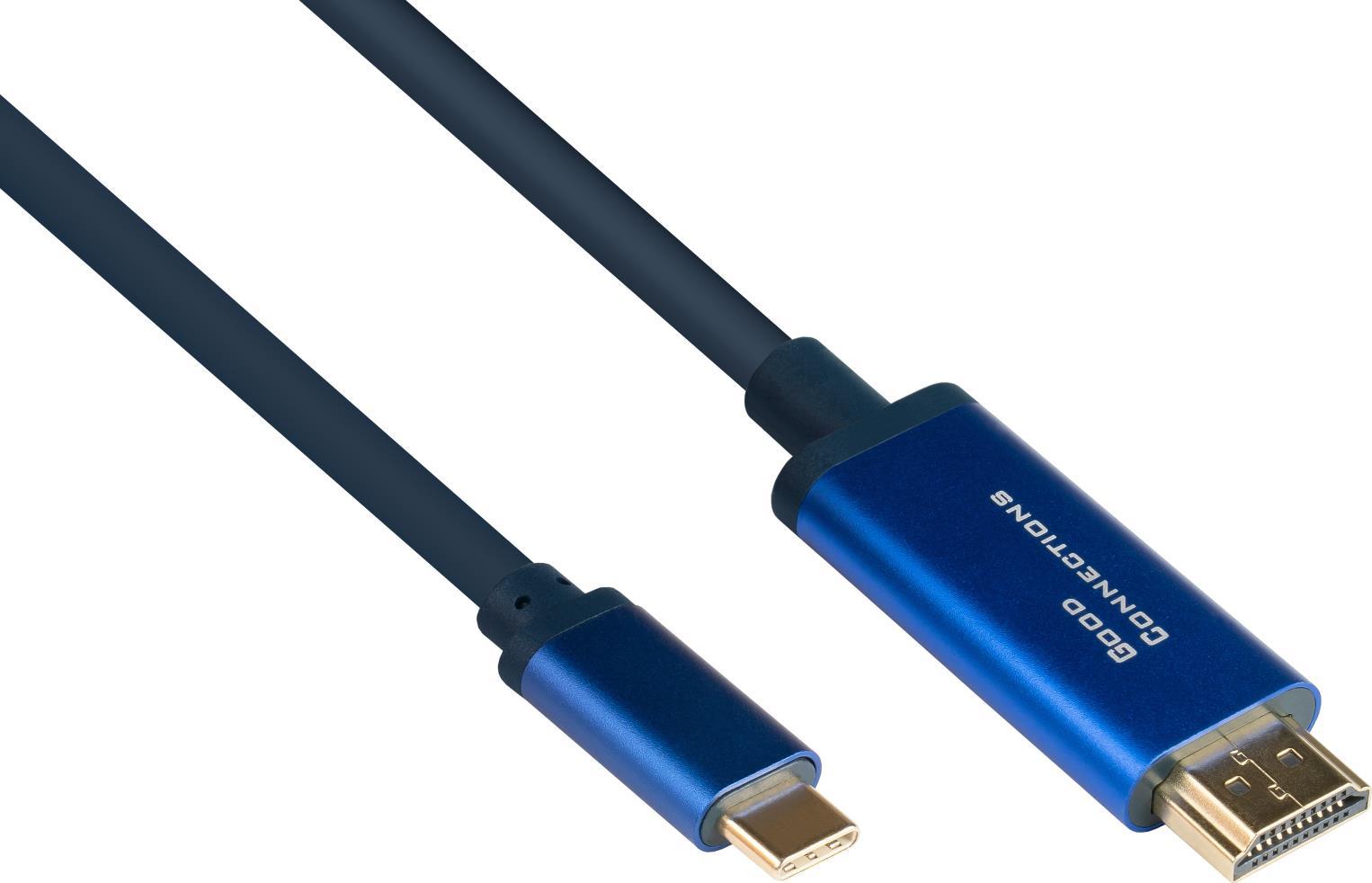 Alcasa 4520-CSF015B Videokabel-Adapter 1,5 m USB Typ-C HDMI Typ A (Standard) Blau (4520-CSF015B)