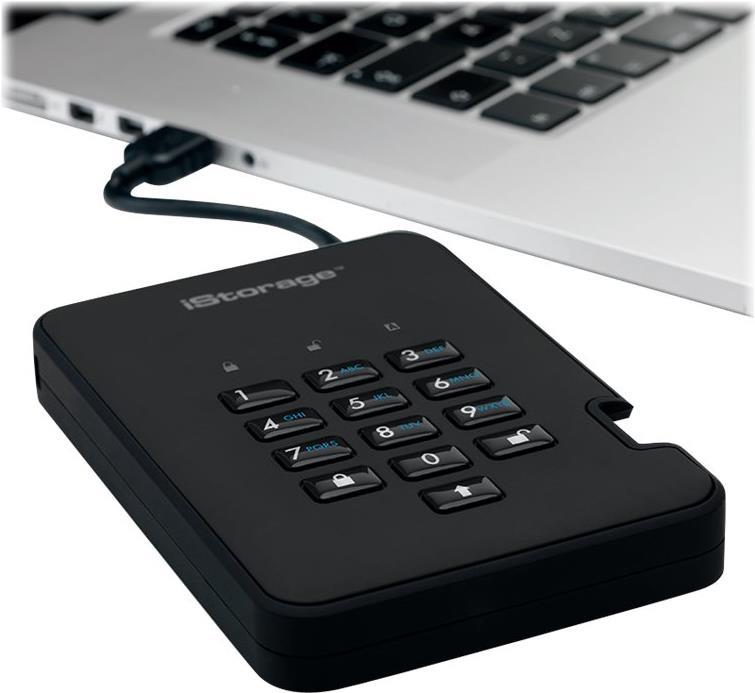 iStorage diskAshur² 1 TB USB 3.1 Gen 1 Phantomschwarz