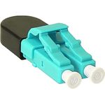 BlueOptics Lichtwellenleiter Loopback Adapter für OM3, G50/125µm Multimode LC/UPC-Duplex, aqua/türkis, Keramik Ferrule, -40°C bis +85°C (BOLBLCOM3)