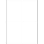 HERMA Universal-Etiketten Recycling, 105 x 148 mm, 20 Blatt weiß, selbstklebend, bedruckbar, permanent haftend - 1 Stück (10706)