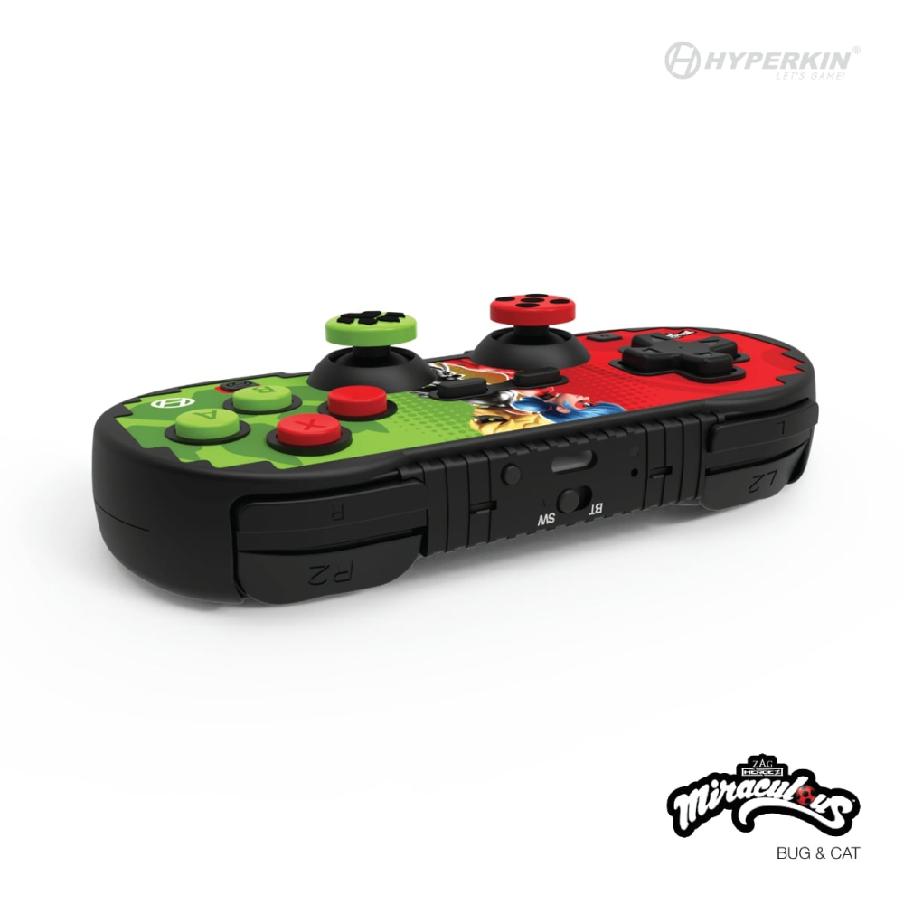 Hyperkin Pixel Art Miraculous Wireless bug&cat Gamepad Grün, Rot