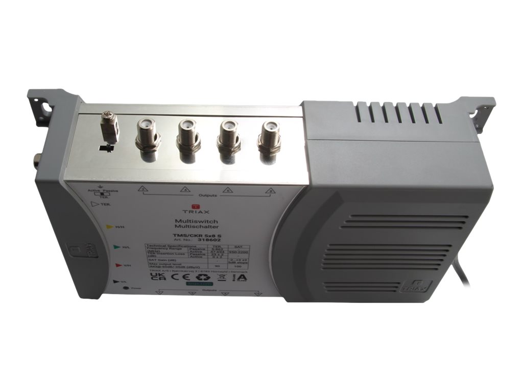 Triax TMS/CKR 5x8 S Multischalter 5 Eingänge 8 Ausgänge Weiß