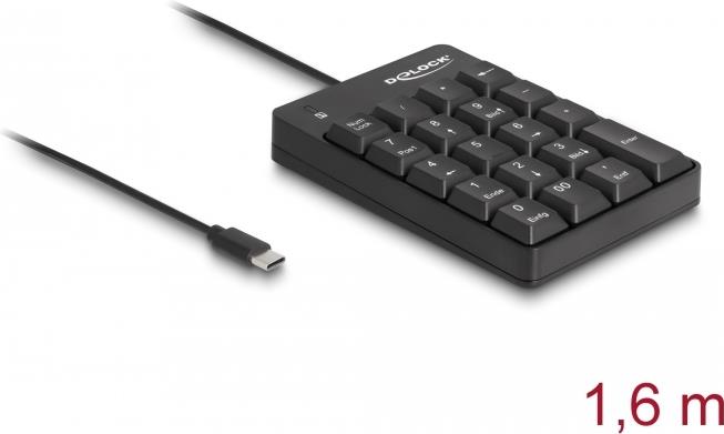 DeLOCK 12108 Numerische Tastatur Universal USB Schwarz (12108)