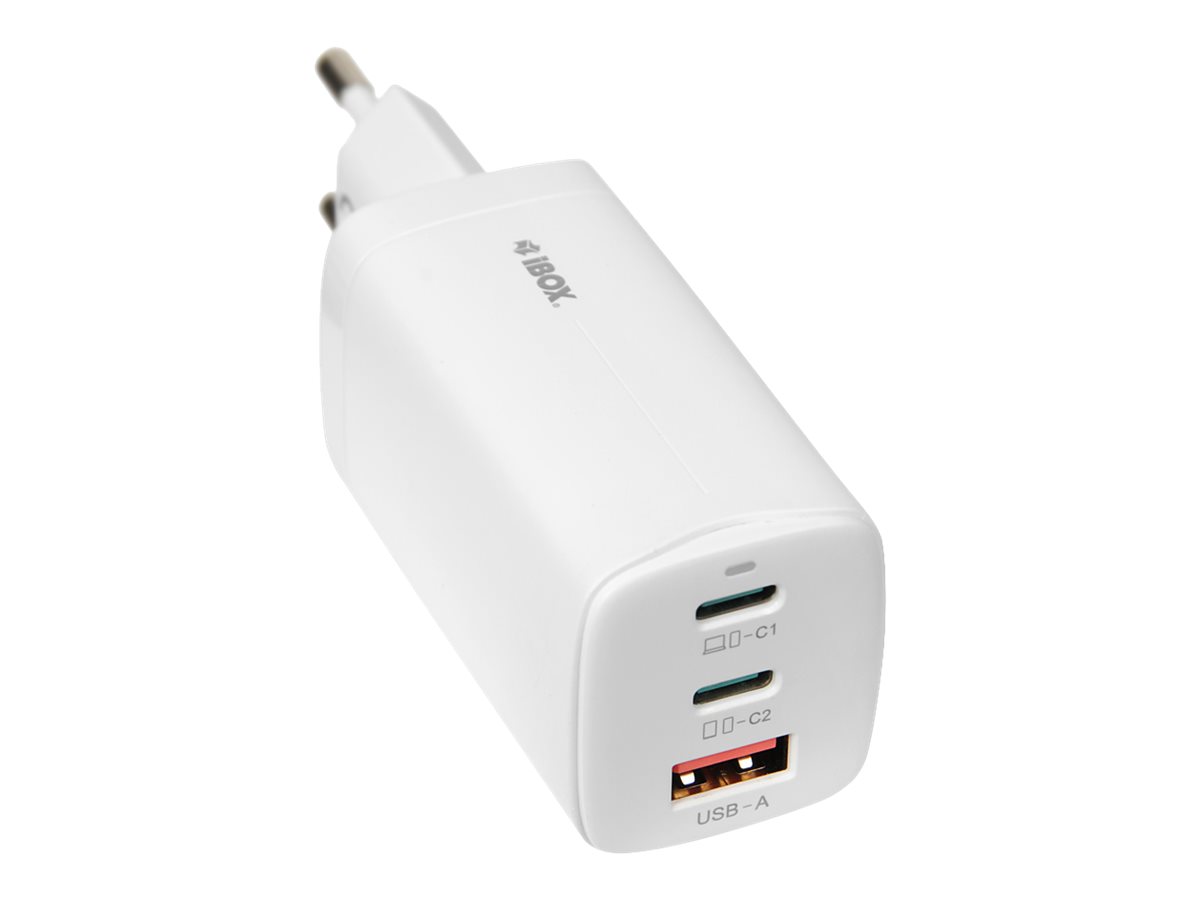 iBOX C-65 65W GaN Universal-Ladegerät Weiß