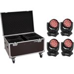 EUROLITE Set 4x LED TMH-X4 Moving-Head Wash Zoom + Case (20000685)