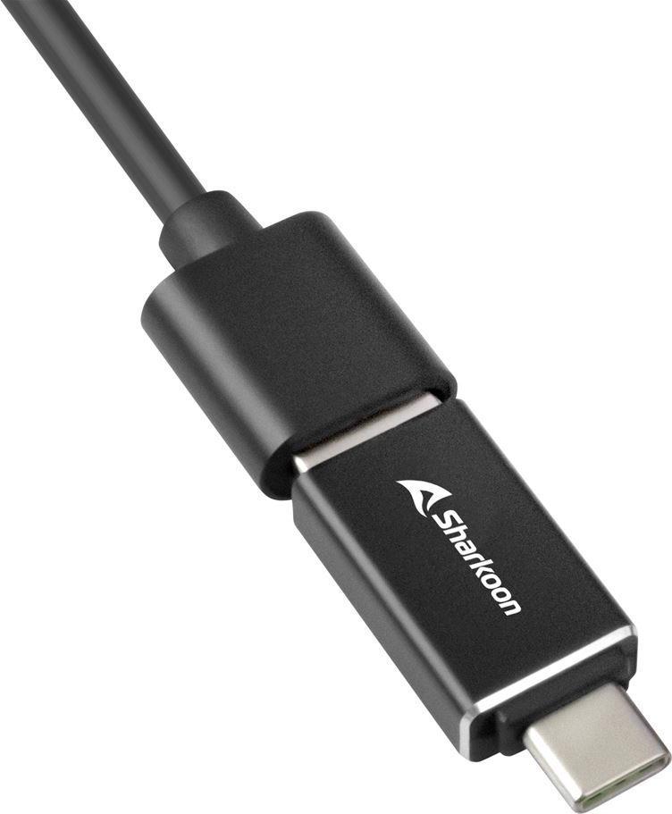 Sharkoon HUB 3X USB 3.2 +RJ45 ALU BLACK 3-PORT USB 3.2 GEN 1. USB 3.2 Gen 1 (3.1 Gen 1) Type-C 5000 Mbit/s Schwarz (4044951037575)