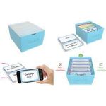 Oxford Lernkartei "Flashbox", pastellblau, unbestückt Karteikasten aus PP, (B)145 x (T)173 mm, 5 Trennwände, - 1 Stück (400182167)