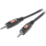 SpeaKa Professional Klinke Audio Anschlusskabel [1x Klinkenstecker 3.5 mm - 1x Klinkenstecker 3.5 mm] 5 m Schwarz (SP-7870376)