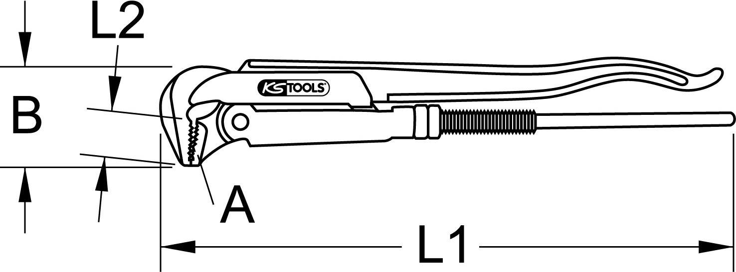 KS TOOLS Werkzeuge-Maschinen GmbH BERYLLIUMplus Rohrzange,schwedisches Modell 1.1/2 (962.4015)