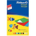 Pelikan Glanzpapier 232M-10, Inhalt: 10 Blatt farbig sortiert, gummiert (137935)