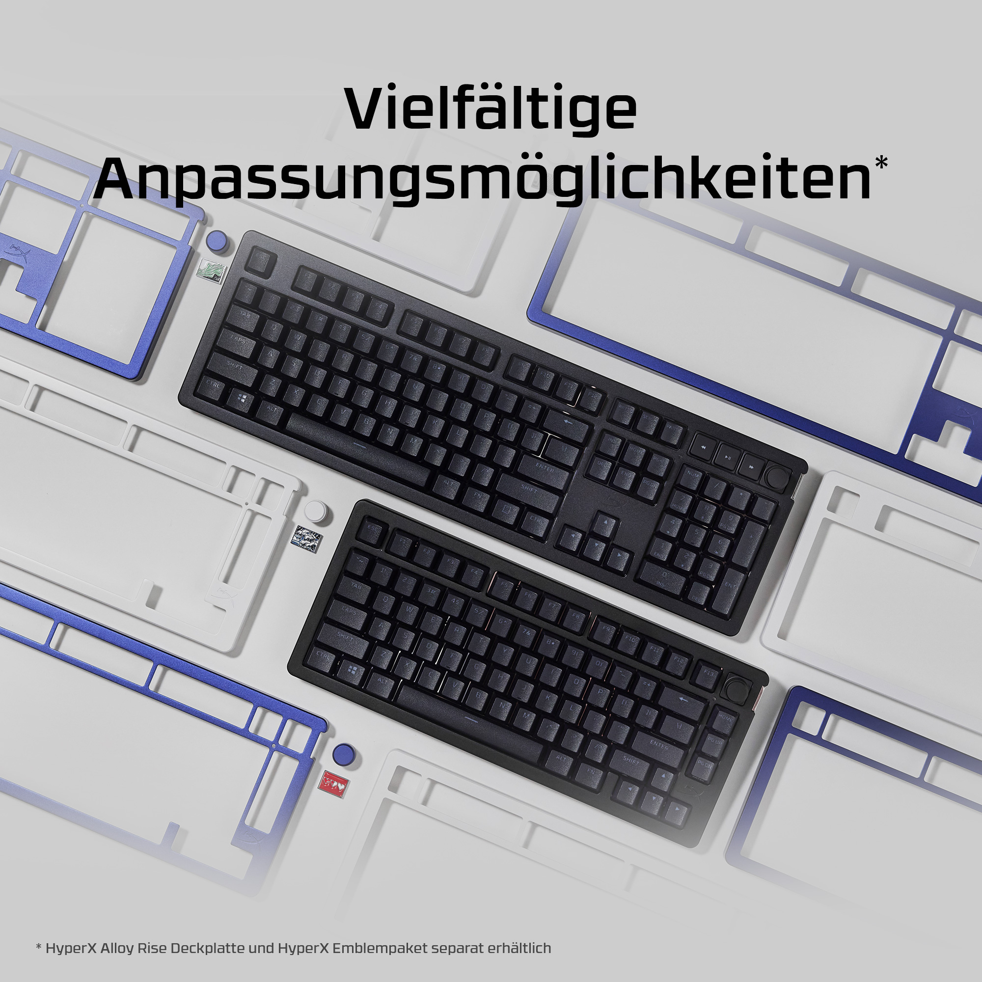 HyperX Alloy Rise 75 Gaming-Tastatur Mechanisch USB-C RGB Deutsch Schwarz