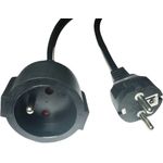 MicroConnect Power Extension Cord EU to French Type E 3m Black (MC-PE0300FRB)