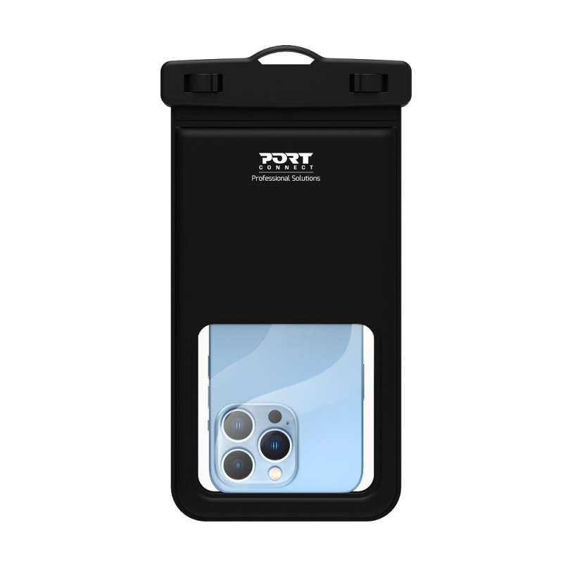 Port Designs PORT Connect Wasserdichtes Smartphone-Schutzgehäuse bis 6,7" Schwarz, Transparent