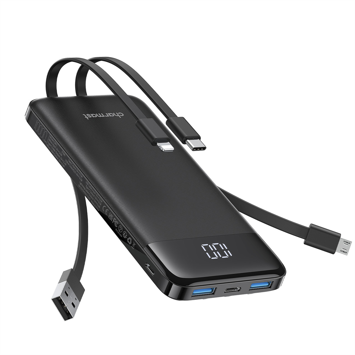 CHARMAST Powerbank W1148 10000 mAh Schwarz