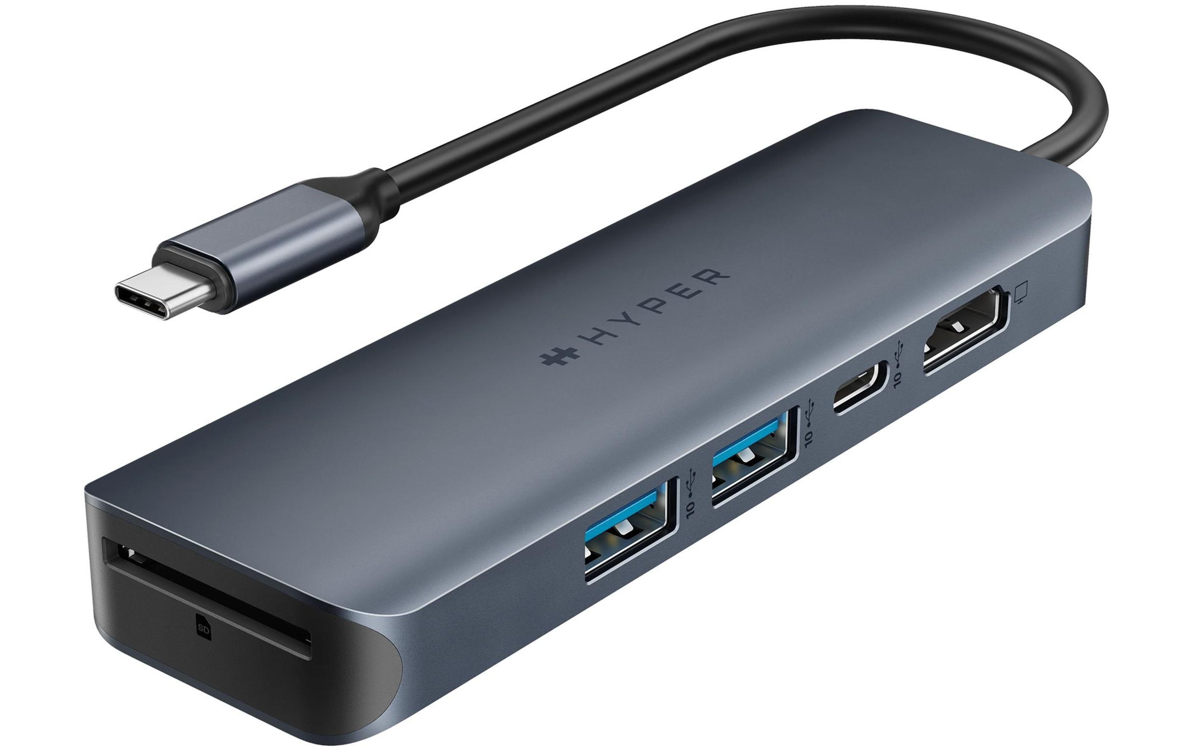 Hyper HyperDrive EcoSmart Gen.2 USB-C 6-in-1 Hub mit 100 W PD Schwarz
