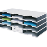 styrodoc trio Dateiablagebox Polystyrol Blau - Grau (268-0304.38)