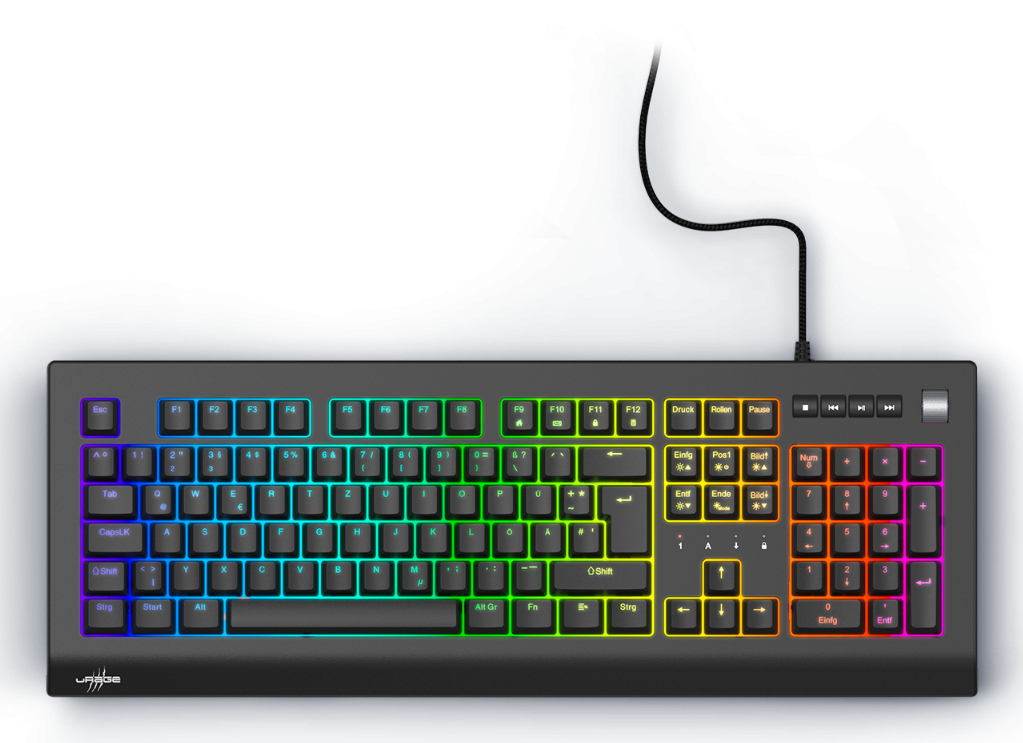 uRage Exodus 600 Mechanical Gaming-Tastatur Rote Switches QWERTZ Schwarz