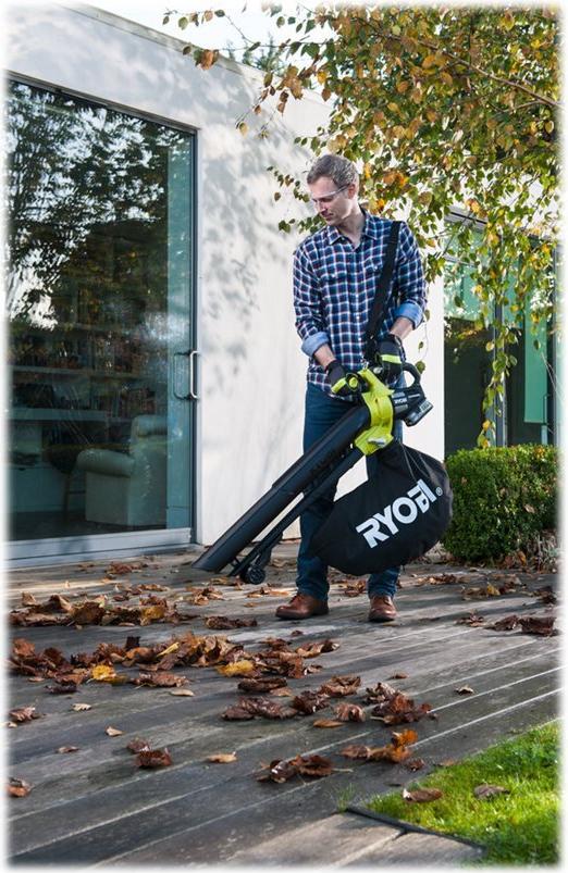 Ryobi One+ OBV18 Akku-Laubbläser & Laubsauger 18 V 201 km/h Schwarz/Gelb