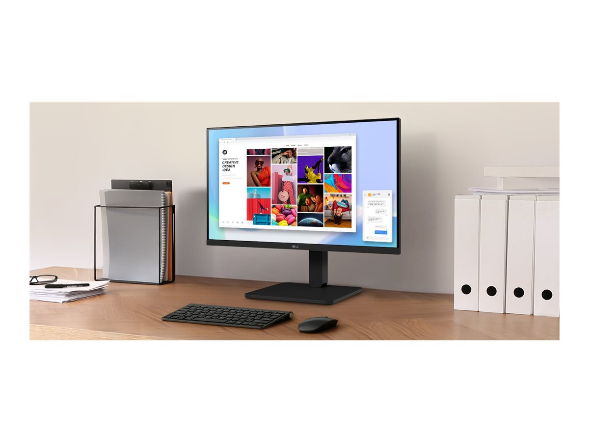 LG 24BA450-B 23.8" Full HD IPS Monitor 100Hz HDMI/DP/VGA Schwarz