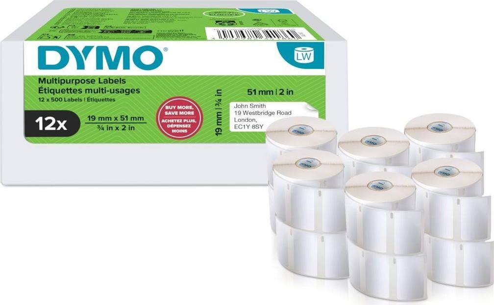 DYMO LW-Rücksendeetiketten Vorteilspack 19x51mm 12Rl 500St (2234186)
