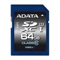 ADATA Premier SDXC Memory Card, Class 10 UHS-I - 64 GB (ASDX64GUICL10-R)