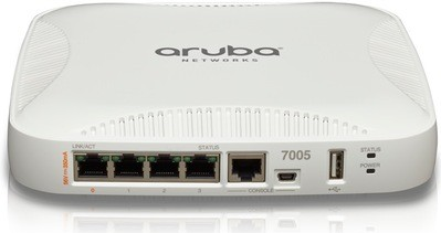 HPE Aruba 7005 (RW) 4-port 10/100/1000BASE-T 16 AP and 1K Client Controller (JW633A)