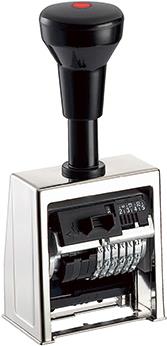 Reiner Paginierstempel B6, Schrifthöhe: 5,5 mm aus Metall, hochglanz-verchromt, Räder aus Spezialguss (1050605521)