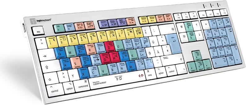 Logickeyboard LKB-CBASE-CWMU-DE USB QWERTZ Deutsch Mehrfarben Tastatur (LKB-CBASE-CWMU-DE)