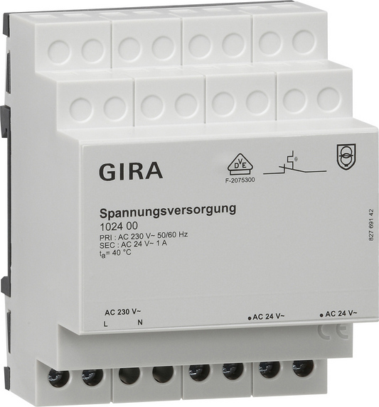 GIRA 102400 Versorgungsnetztransformator Grau (102400)