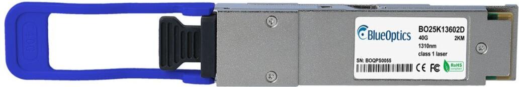 Kompatibler Huawei 02313URS BlueOptics BO25K13602D QSFP Transceiver, LC-Duplex, 40GBASE-LR4L, Singlemode Fiber, 4xWDM, 2KM, DDM / DOM, 0°C/+70°C (02313URS-BO)