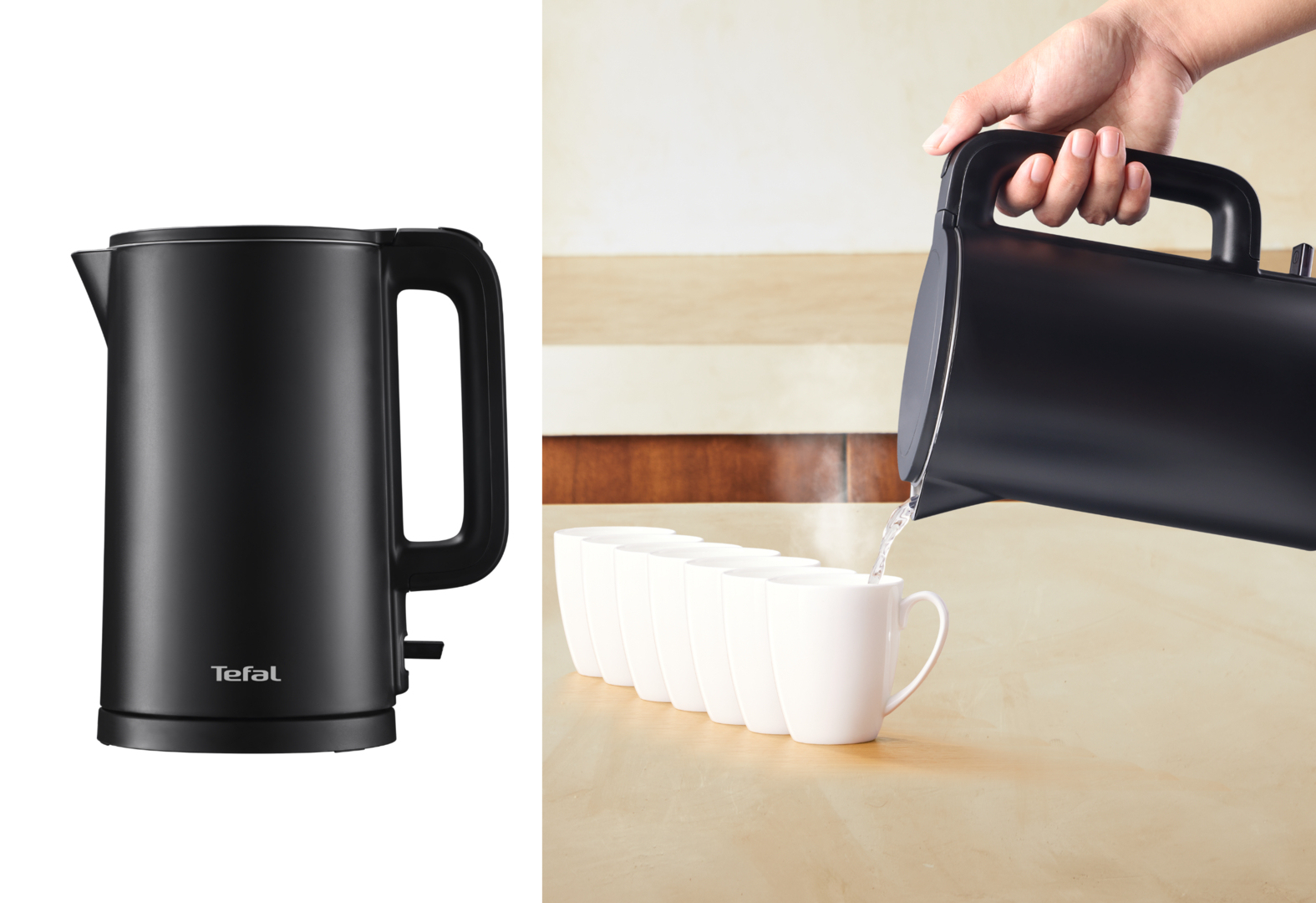 Tefal Thermo Protect KO1408E0 Wasserkocher 1,5 l 1500 W Schwarz