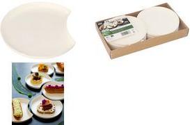 PAPSTAR Zuckerrohr-Teller "pure", Halbmond, 120 mm, 12er aus Zuckerrohr, kompostierbar, mikrowellengeeignet bis - 1 Stück (89998)