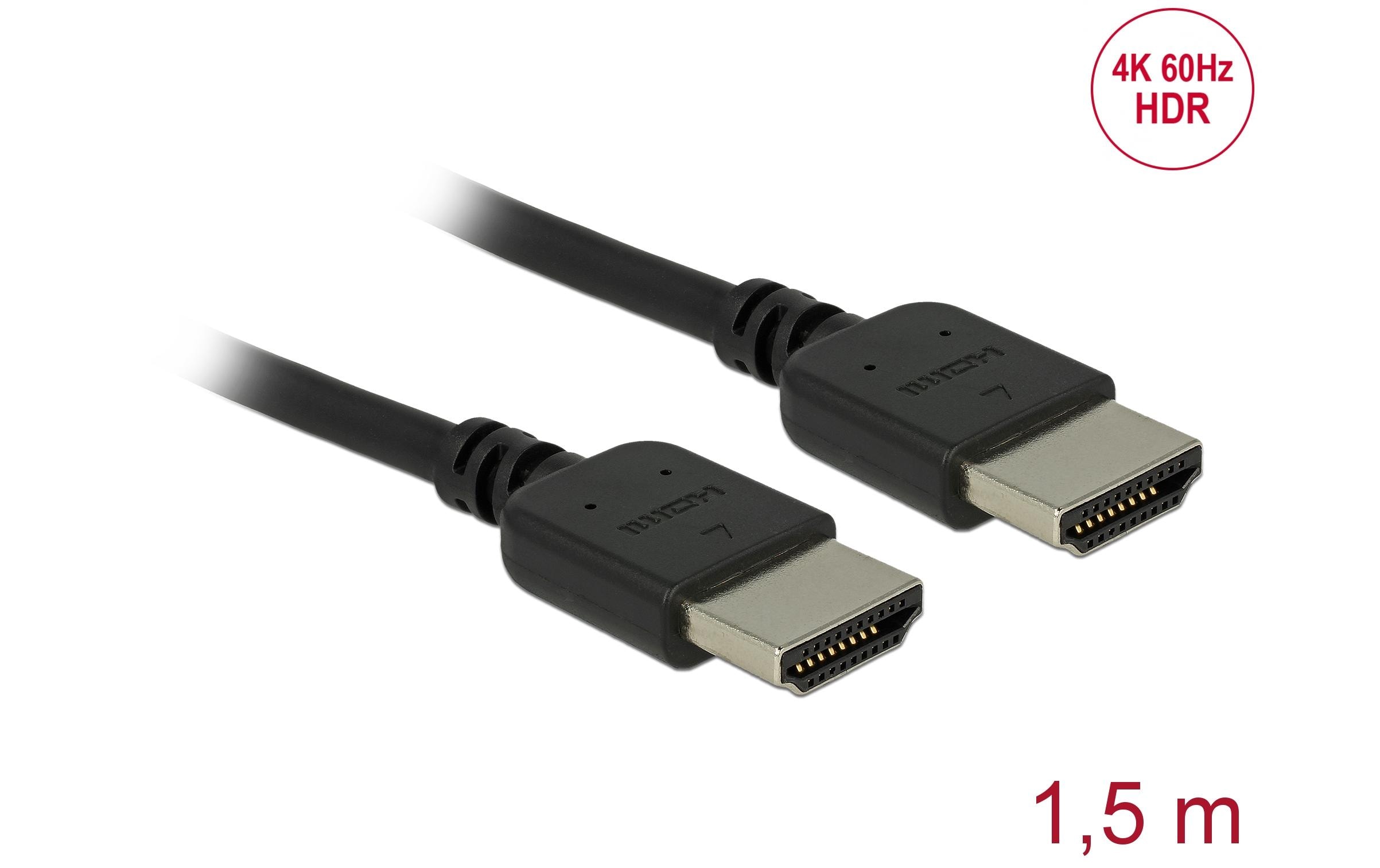Delock Premium HDMI-Kabel mit Ethernet 1,5 m HDMI Typ A Schwarz