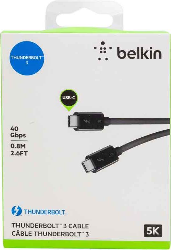 Belkin Thunderbolt 3 Thunderbolt-Kabel 0,8 m USB-C Schwarz