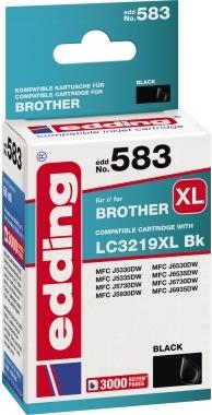 EDDING Druckerpatrone ersetzt Brother LC3219XLBK Kompatibel Schwarz EDD-583 (18-583-01)