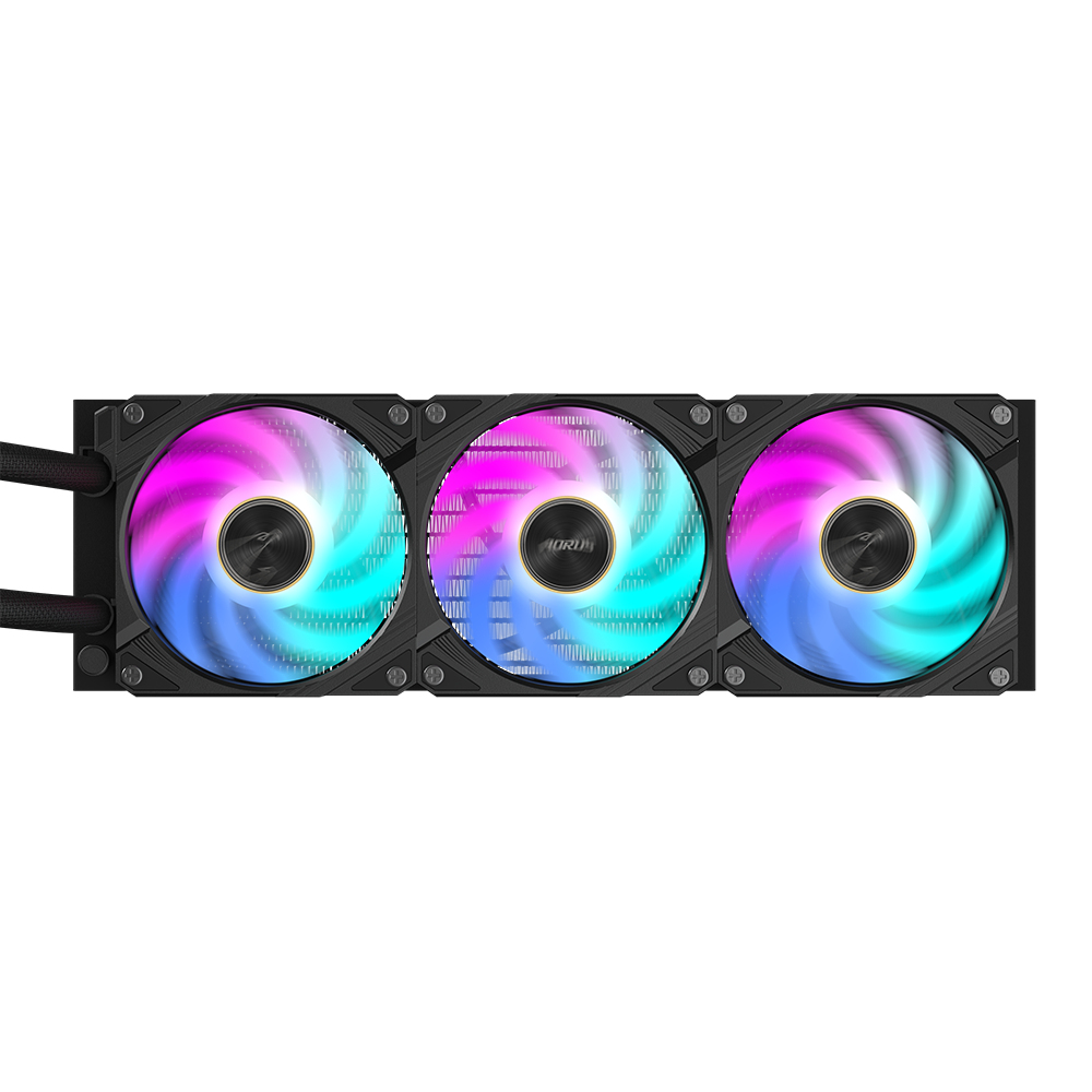 AORUS WATERFORCE X II 360 All-in-One-Wasserkühlung 3x 120mm ARGB LCD Schwarz