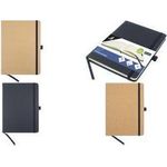 kangaro Notizbuch, 96 Blatt, DIN A5, liniert, schwarz PU Hardcover-Einband, 80 g/qm, Papier chamois, mit - 1 Stück (K-552241)