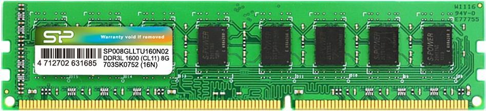 Silicon Power SP008GLLTU160N02 8GB DDR3L 1600MHz Speichermodul (SP008GLLTU160N02)