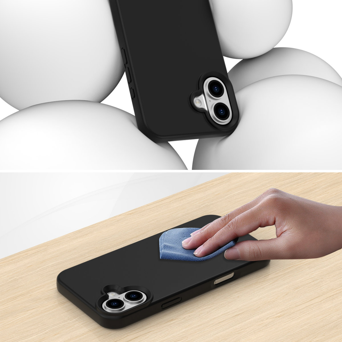 4smarts Silikon Case Cupertino für Apple iPhone 16 6,1" Schwarz